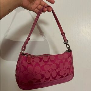 Coach Pink Signature Demi Shoulder Bag